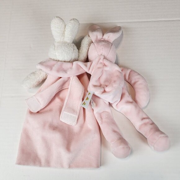 Bunnies by the Bay bundle  plush lovey security blanket baby girl bunny - Picture 3 of 12